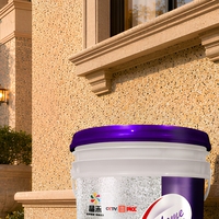 Pintura Inorgánica Nano Multicolor con Efecto Piedra, a Base de Agua, para Arena |   Revestimiento Exterior para Paredes con Simulación de Granito al 95% |   25 kg/tambor