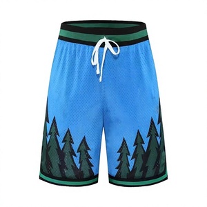 Shorts de sport pour hommes à prix raisonnable, taille élastique, maille unie, logo personnalisé, séchage rapide, respirant, en polyester - Product Image 2