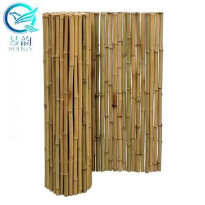 Panneau de clôture en bambou blanc et noir bon marché de 20 à 30 mm / Rouleaux de clôture en bambou de jardin et clôture en bâtonnets - Product Image 3