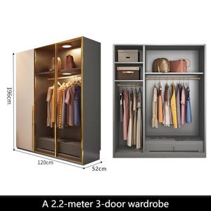 Meubles de chambre à coucher de villa moderne minimaliste, <span class=keywords><strong>placard</strong></span> en bois élégant, disposition de l'armoire, rangement organisé pour les vêtements du quotidien - Product Image 3