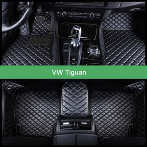 Couverture d'hôte de protection en cuir artificiel pour hommes et femmes tapis de voiture 4 pièces tapis de sol de voiture pour <span class=keywords><strong>VW</strong></span> <span class=keywords><strong>Tiguan</strong></span> - Product Image 2