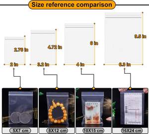 Vendas diretas da fábrica sacos de plástico transparente para embalagens de alimentos sacos ziplock de osso transparente à prova d'água - Product Image 3