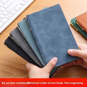 Porte-stylo A6 portable, bloc-notes personnalisé avec logo imprimé, en cuir souple, pour bureau, bloc-notes épaissi, cadeau, colle sans fil - Product Image 5