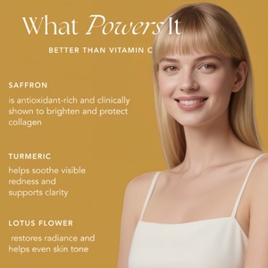 Zafferano che illumina l'essenza del viso correzione del tono della pelle del correttore delle macchie scure vitamina C trattamento alternativo della pigmentazione MRUIS - Product Image 2