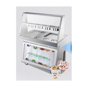 Professional Thailand Ice Cream <b>Roll</b> Making Fried Yogurt Fry Ice Cream Machine - Product Image 6