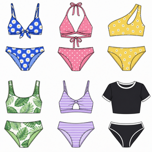 Custom Women Triangle Mini Circle <b>Bikini</b> Two Piece Halter Swimsuit New Design Female Bathing Suit With O-ring Beach Wear - Product Image 1