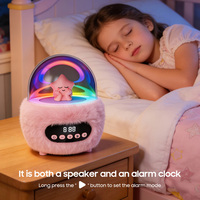 Haut-parleur multifonctionnel en peluche P16 avec écran numérique, microphone sans fil 5.4, lumières LED RGB et prise en charge de la carte mémoire