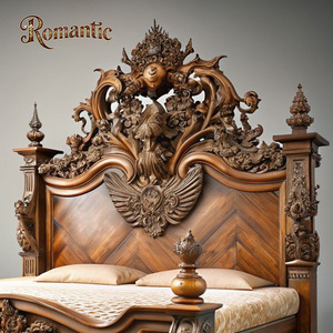 <span class=keywords><strong>Letto</strong></span> <span class=keywords><strong>Matrimoniale</strong></span> di Lusso in Stile Classico Americano, Vendita Calda, Legno Naturale con Venature, Intagliato a Mano, Regolabile e Assemblabile - Product Image 3