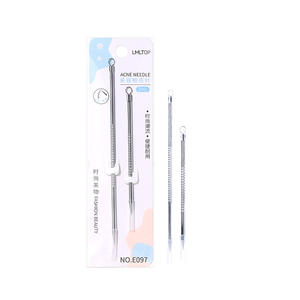 LMLTOP Acne Needle Stainless Steel 2 In 1 Dual End <b>Blackhead</b> <b>Remover</b> For Face E097 - Product Image 1