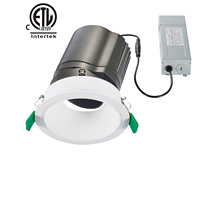 Plafonnier LED moderne en alliage d'aluminium pour hôtel, orientable 90°, 3 et 4 pouces, 20W, IP44, montage en saillie, dimmable, garantie 5 ans