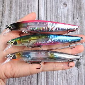 130mm 18.5g Surface flottante méné longue coulée appât dur lame <span class=keywords><strong>Flash</strong></span> Wobbler FishingJerk appât leurre bar de mer leurre - Product Image 1