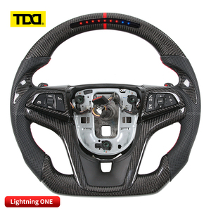 Volant en cuir TDD avec fibre de carbone et LED pour C5/C6/C7/C8 Silverado SS, personnalisé, authentique - Product Image 2