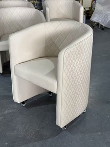 เก้าอี้ทำเล็บโครงสแตนเลสสีทองราคาประหยัดสำหรับลูกค้าร้านเสริมสวย - Product Image 5
