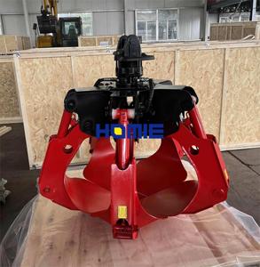 בתערוכת התפוחים 360 ° סיבוב הידראולי גראפל פוליפ לתפוס 4/5/6 טפרים מטח מטח לחפר משאית עגורן מחפר משאית - Product Image 6