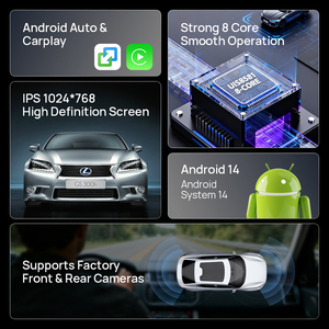 Écran de style Tesla de 12,8 pouces pour <span class=keywords><strong>Lexus</strong></span> GS <span class=keywords><strong>300</strong></span> 350 460 2005-2010, autoradio Android, multimédia, CarPlay automatique, 4G Wifi, FM, USB, affichage - Product Image 3