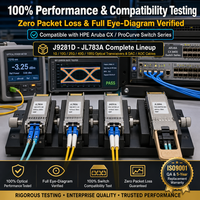 Kabel Twinax DAC Tembaga Pasif Kecepatan Tinggi JH235A X242 40G QSFP+ ke QSFP+ Direct Attach 3m 10ft untuk Switch Data Center