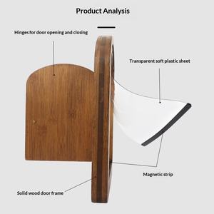 Porta per Animali Domestici in Legno di Lusso su Misura, Pieghevole ed Ecologica, per Installazione a Parete, Sicura e Resistente, per Accesso Interno ed Esterno di Cani e Gatti - Product Image 3
