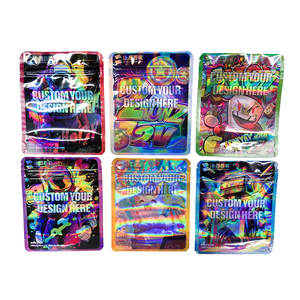 Kunden spezifische 1000 Stück Low MOQ Mylar Taschen mit Design Lebensmittel verpackung Digitaldruck 3,5g Mylar Tasche Kunststoff Druck verschluss Custom - Product Image 2