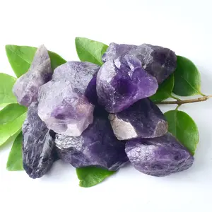 Wholesale Natural Amethy Quartz Block Reiki Healing Stones Crystal Mineral Specimens Gravel Gemstone For Souvenir Collection