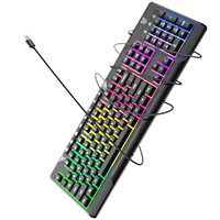 Clavier de jeu mécanique ONIKUMA G32 avec rétroéclairage RVB, interface USB, taille standard 104 touches - Personnalisé en usine pour PC