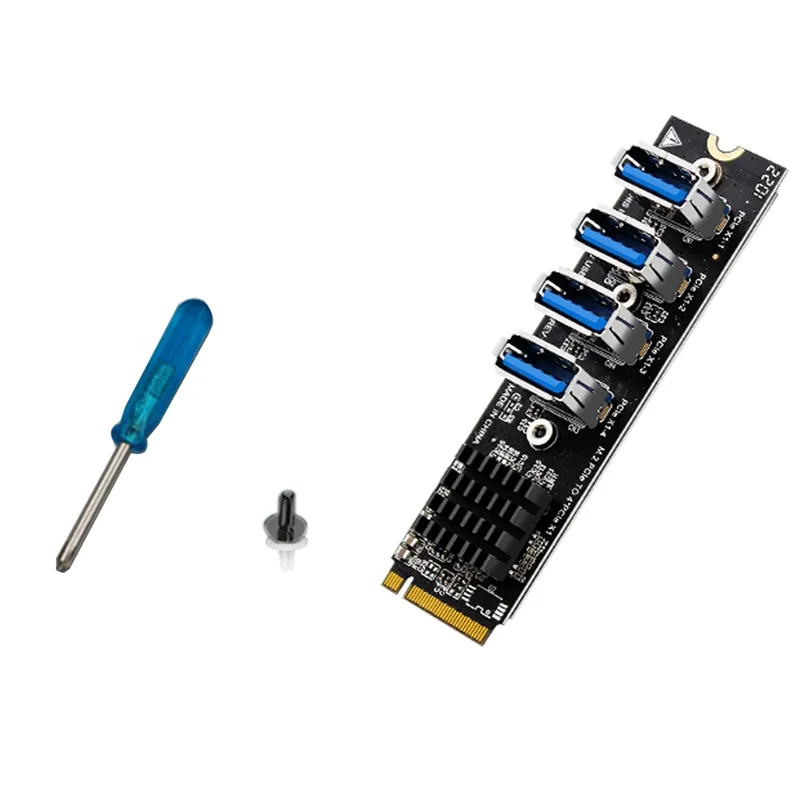 بطاقة شاحن USB 3.0 PCI-E موديل رقم M.2 إلى PCIE, بطاقة محول إضافية ، محول 4 منافذ ، محول PCI-Express
