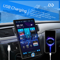 Podofo 10.4 pouces 1 Din voiture lecteur MP5 sans fil CarPlay Android Auto rotation IPS écran vertical USB/AUX/TF SWC MIC Autoradio OEM