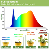Ampoules LED E26/E27 15W pour culture intérieure BR30, pour semis, jeunes pousses et floraison, à spectre complet et en forme de champignon