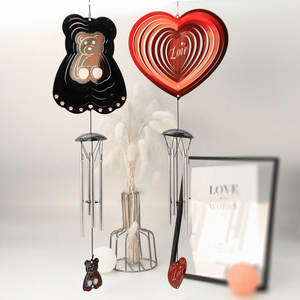 Piccole Campane a Vento Musicali <span class=keywords><strong>da</strong></span> Interno in Metallo, Decorazioni Sospese per <span class=keywords><strong>Giardino</strong></span>, Ornamenti Girevoli a Vento 3D, Campane a Vento Commemorative - Product Image 4