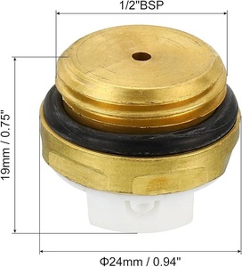 ปลั๊กปล่อยลมทองเหลืองขัดเงา 1/2 BSP อุปกรณ์ข้อต่อท่อลดขนาดพร้อมการเคลือบผิว - Product Image 3
