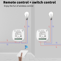 Module de commutateur WiFi Tuya Smart Life 16A avec contrôle à 2 voies RF sans batterie sans fil interrupteur d'éclairage pour maison intelligente fonctionne pour Alexa Google