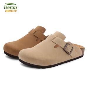 Zuecos <span class=keywords><strong>Birkenstock</strong></span> Unisex Personalizados de DERAN, Zapatos de Corcho Antideslizantes de Cuero Genuino de Alta Calidad con Soporte de Arco para Mujer - Product Image 3