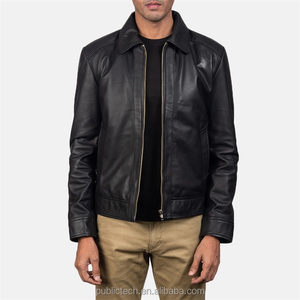 Veste en cuir de course de conception personnalisée des fabricants Veste de moto en cuir rétro classique avec logo OEM Veste en cuir pour hommes - Product Image 1