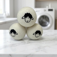 Boules de séchage en laine bio écologiques personnalisables (couleur et logo) – Anti-statique, anti-plis, séchage rapide, réutilisables pour la lessive – Offre Spéciale