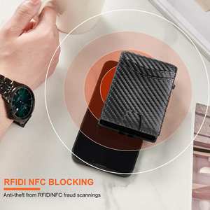 Portefeuille minimaliste en cuir pour homme avec blocage RFID, fermeture à clip métallique, design spécial avec trou pour le doigt pour une utilisation pratique des cartes de crédit - Product Image 6