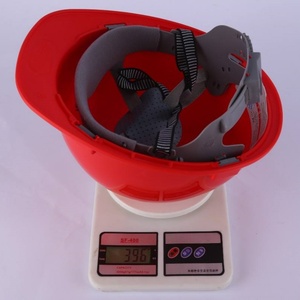Casque de sécurité rouge de type V sans fentes, 6 points de suspension, en ABS, pour travaux de construction - Product Image 5