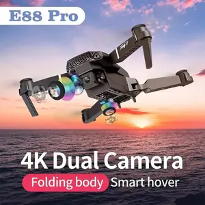 E88Pro Foldable Drones E88 Drone 4K Dual Camera HD V3 Wifi Remote Control Foldable Mini Quadcopter Helicopter Child Toys Kids