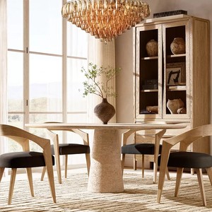 Tavolo da Pranzo in Marmo Stile Americano Moderno di Alta Gamma, Personalizzabile per Hotel e Ville, Vendita Diretta dalla Fabbrica - Product Image 1