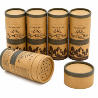 Emballage personnalisé en tube de papier biodégradable de qualité alimentaire pour le thé, le café, les épices en poudre, conteneur en carton cylindrique