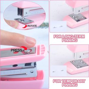 ชุดเครื่องเขียนที่มีธีมสีชมพูสำหรับนักเรียน & สำนักงาน-ที่เย็บกระดาษกรรไกรคลิปหนีบกระดาษเครื่องดึงลวดและที่เย็บ<span class=keywords><strong>กระดาษ</strong></span> - Product Image 5