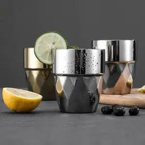320ml Stainless Steel Wine Vacuum Insulated Unbreakable Drinking Cup for Coffee Juice and Milk for Bar Party Home
