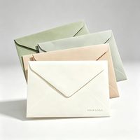 Ensemble d'enveloppes en papier texturé recyclable personnalisées, enveloppes pliables en papier spécial pour les invitations de mariage