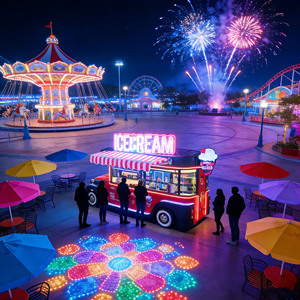 Innovative mobile food trucks, fully equipped ice cream trucks, ice cream carts, <b>trailer</b>-style food trucks. - Product Image 1