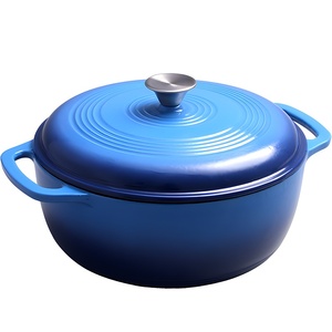 Marmite hollandaise émaillée <span class=keywords><strong>en</strong></span> <span class=keywords><strong>fonte</strong></span> à double poignée, double usage, avec couvercle, blanche, pour cuisson et mijotage, pour l'exportation - Product Image 5