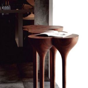 WBERT Table console d'entrée italienne, Table de bar murale pour couloir, Table console d'entrée en bois massif - Product Image 5