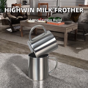 Espumador de Leche Manual de Acero Inoxidable, Bomba Manual para Espumar Café, Jarra para Cappuccino y Latte, Herramienta Moderna para Cocina y Bar - Product Image 2