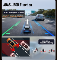 4G LTE 3.2 inci 3 Kamera Dashcam dengan GPS Terintegrasi ADAS BSD untuk Mobil