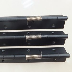 Engsel Piano Pegas Hitam Baja Anti Karat 304 untuk Pintu Jendela Lemari Kotak Aksesoris Furnitur - Product Image 2