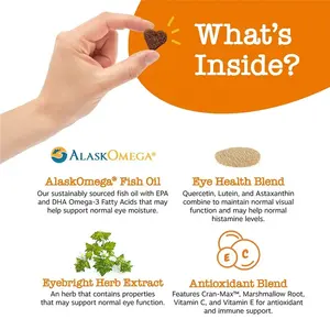 Proveedores de suplementos para mascotas Vision Bites Chews 100% Natural para el cuidado de los ojos de los perros, manchas claras de los ojos, reduce la inflamación ocular - Product Image 3