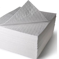 Tampon absorbant d'huile blanc 40x50cm |   200 pièces/boîte, 200 g/m² pour la protection contre les fuites en atelier et en machine