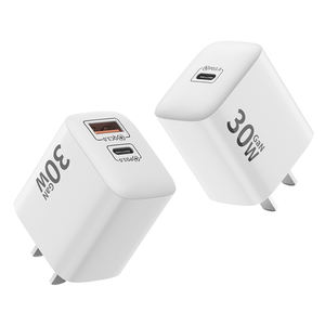 <span class=keywords><strong>Adaptateur</strong></span> de charge USB-C Justlink PD 30W GaN avec prise EU US UK, chargeur mural USB-C avec protection ignifuge pour <span class=keywords><strong>iPhone</strong></span> - Product Image 1